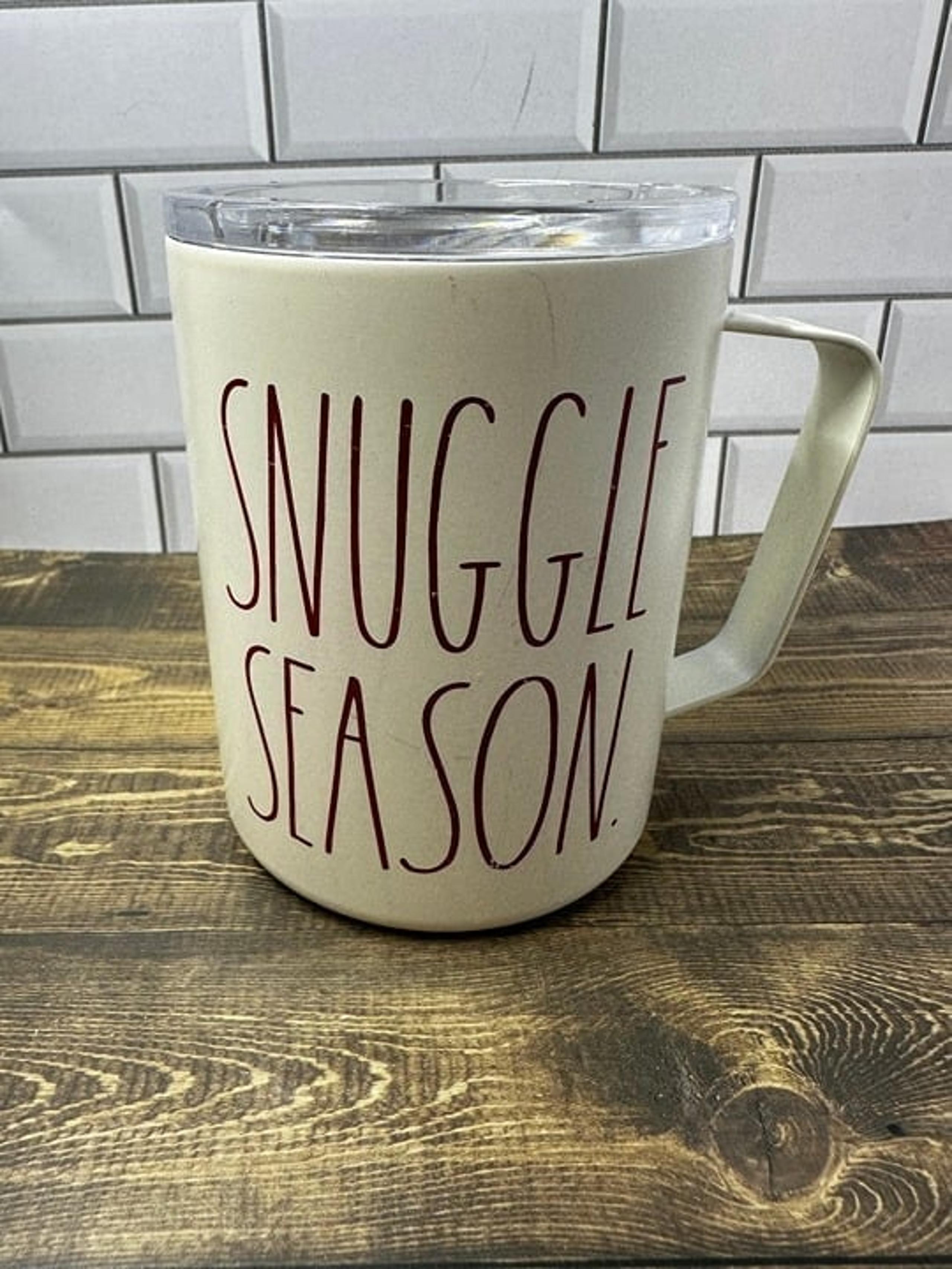 Rae Dunn "Snuggle Season" Christmas/Holiday metal travel coffee mug