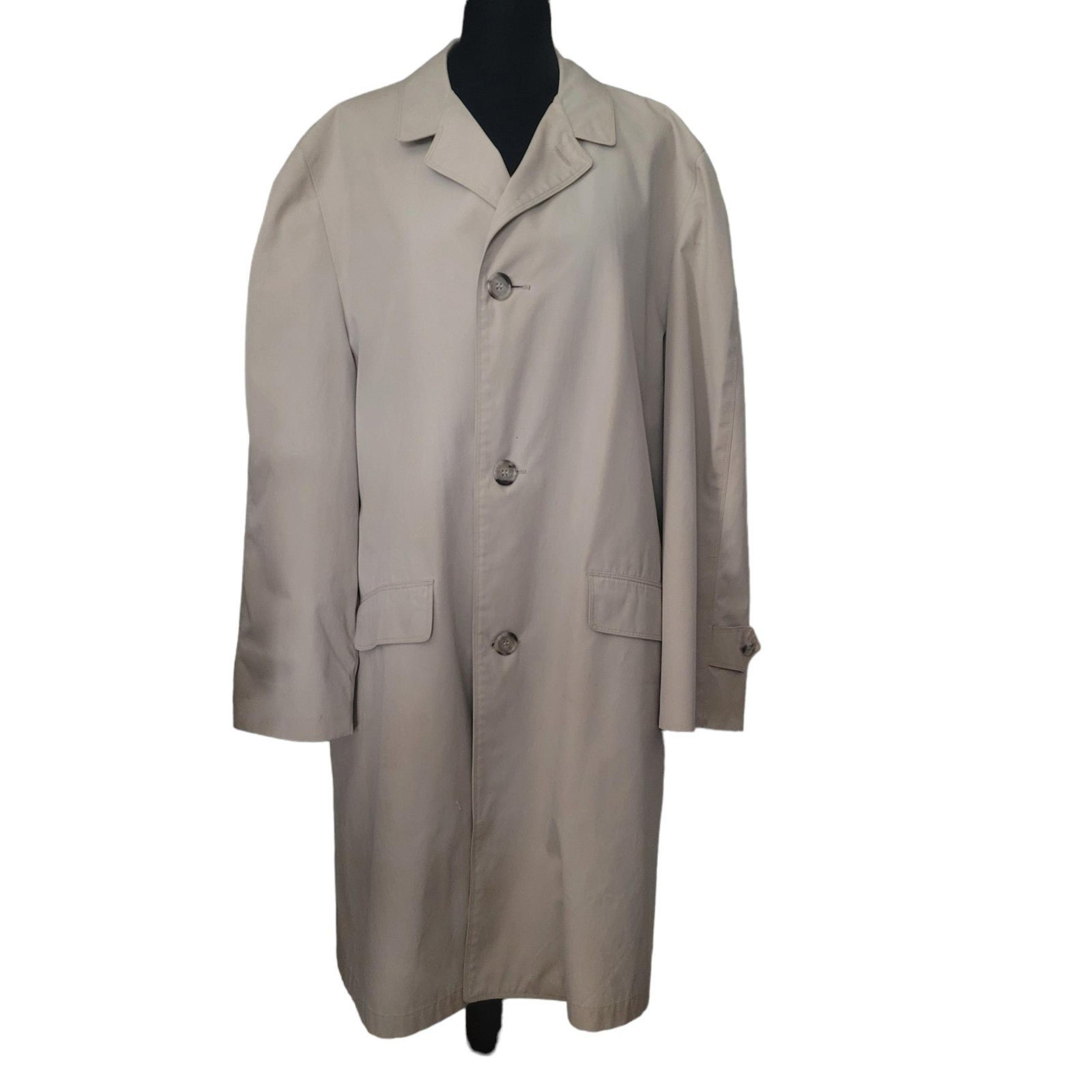 Men's Vintage London Fog Raincoat Trenchcoat 60s 70s Size 48