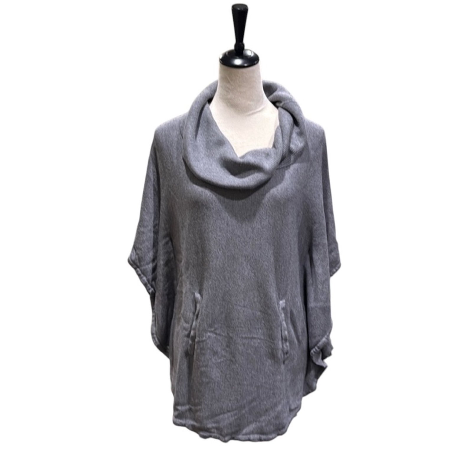 White House Black Market Poncho Style Sweater in Gray