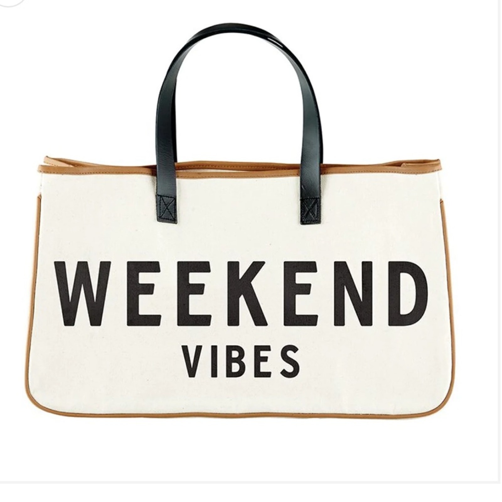 NWT “Weekend Vibes” Canvas Tote Bag