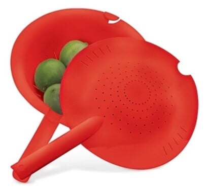 Tupperware Double Colander 2.8 L Set Red Color