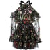 Alexis Adeline Embroidered Open Shoulders Mini Floral Dress Size Small