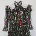 Alexis Adeline Embroidered Open Shoulders Mini Floral Dress Size Small