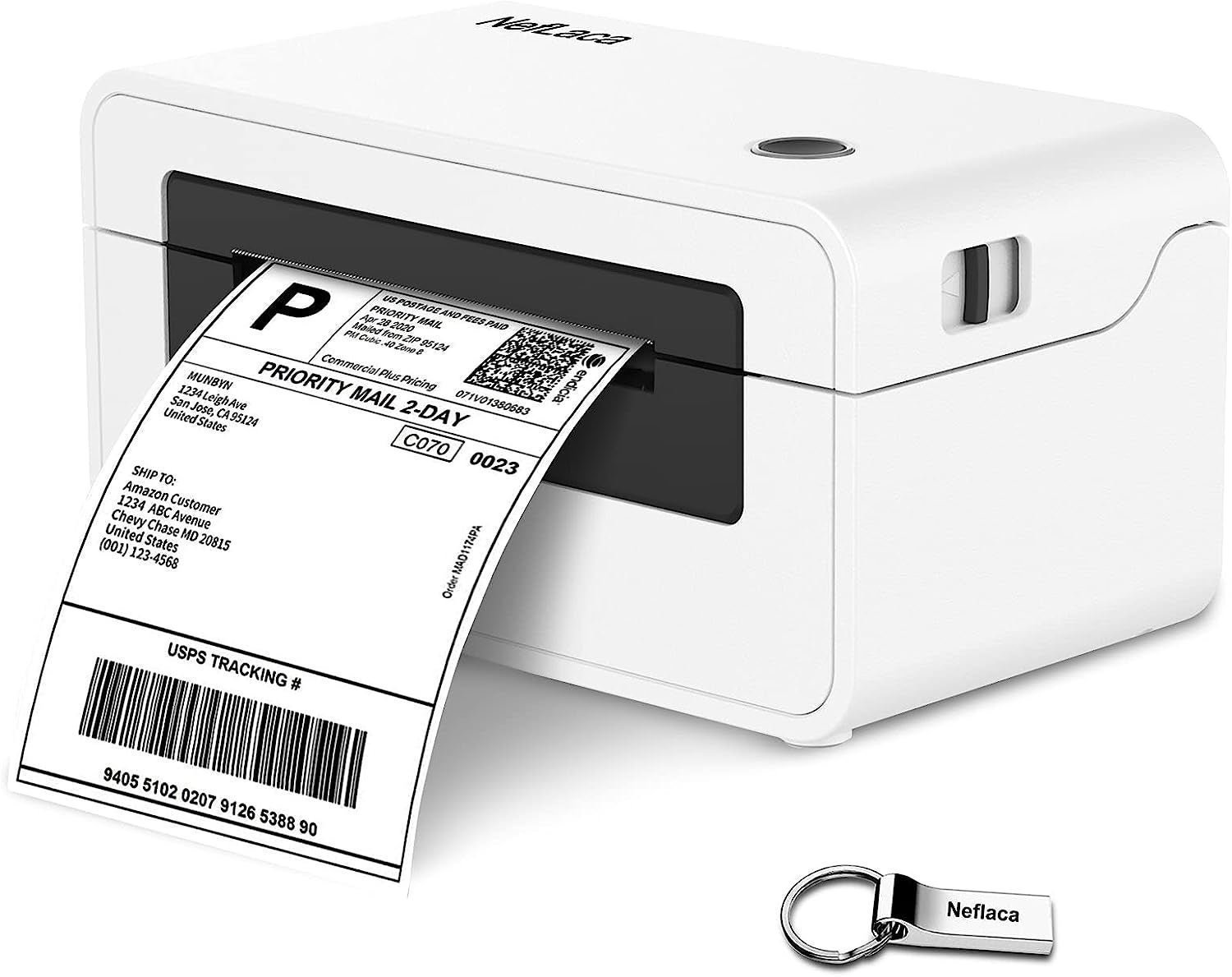 NefLaca Thermal Label Printer,4x6 High Speed USB Shipping Label Printer Commerci