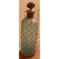Aqua Blue Netted Bottle With Clam Shell Stopper Made In India 11