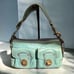 Coach Mandy Legacy Shoulder Bag Pond Blue Leather Medium Vintage