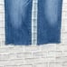 AYR Women's The POP Jeans frayed Crop Denim Jeans in blue size 34S