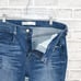 AYR Women's The POP Jeans frayed Crop Denim Jeans in blue size 34S