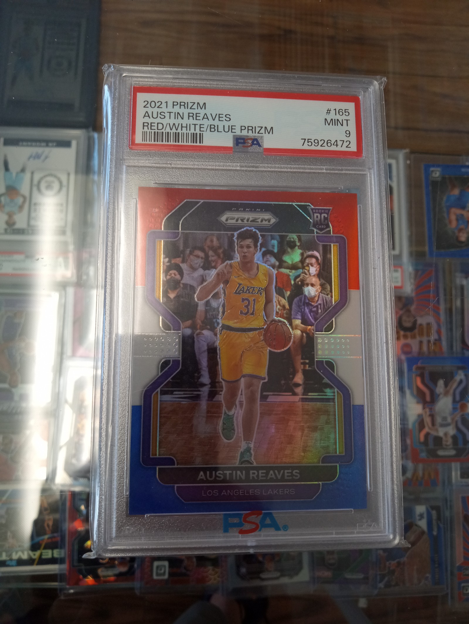 austin reaves prizm PSA 9