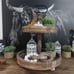 2 Tier Farmhouse Tray Decorative Tray Brown With Metal Handle Farmhouse Decor