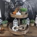 2 Tier Farmhouse Tray Decorative Tray Brown With Metal Handle Farmhouse Decor