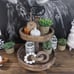 2 Tier Farmhouse Tray Decorative Tray Brown With Metal Handle Farmhouse Decor