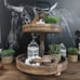 2 Tier Farmhouse Tray Decorative Tray Brown With Metal Handle Farmhouse Decor