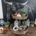 2 Tier Farmhouse Tray Decorative Tray Brown With Metal Handle Farmhouse Decor