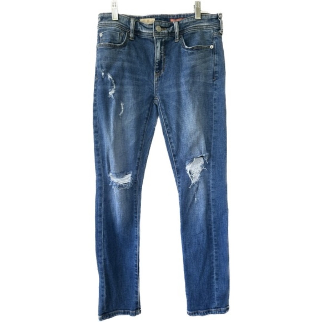 Anthropologie Pilcro And The Letterpress Distressed Slim Boyfriend Crop Jeans 26
