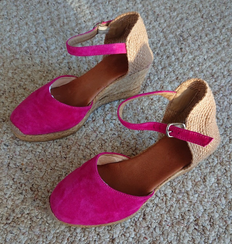Azura Antoine Fuchsia Suede Espadrille size 36