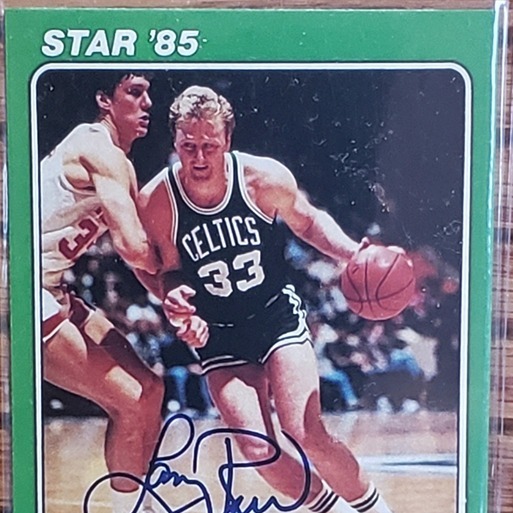 STAR 1985 LARRY BIRD BOSTON CELTICS #1 HOF AUTOGRAPH