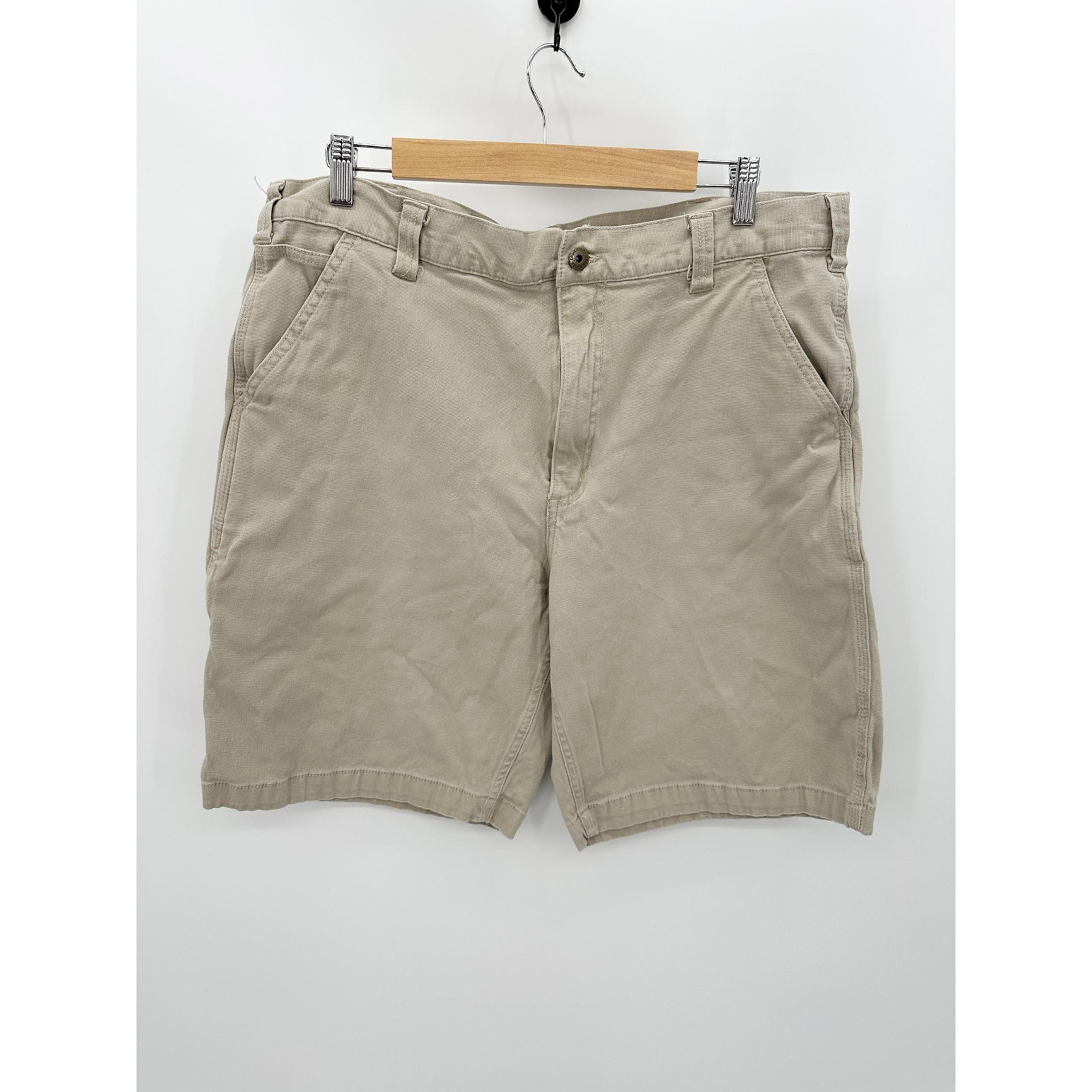 Eddie Bauer Shorts Men 38 Khaki Tan Relaxed Fit Cotton Blend Workwear