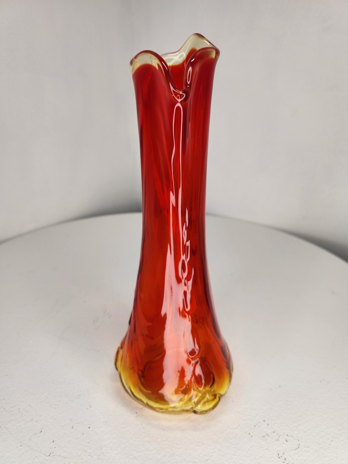 Vintage Kanawha Amberina Swung Vase