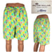 Peter Millar Hula Girl Print Mens 2XL Shorts Lined Swim Trunks Bright Green NWT