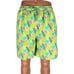 Peter Millar Hula Girl Print Mens 2XL Shorts Lined Swim Trunks Bright Green NWT