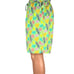 Peter Millar Hula Girl Print Mens 2XL Shorts Lined Swim Trunks Bright Green NWT