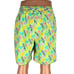Peter Millar Hula Girl Print Mens 2XL Shorts Lined Swim Trunks Bright Green NWT