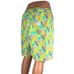 Peter Millar Hula Girl Print Mens 2XL Shorts Lined Swim Trunks Bright Green NWT