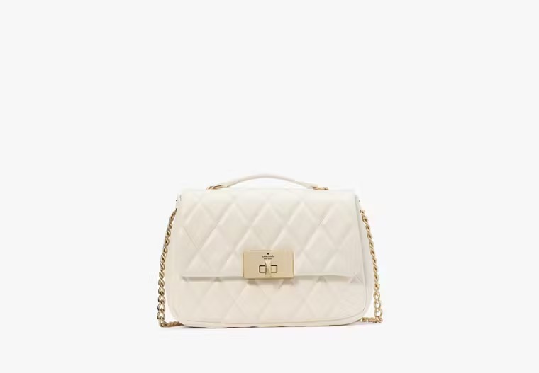 Kate Spade KJ949 Carey Quilted Small Flap Crossbody Meringue