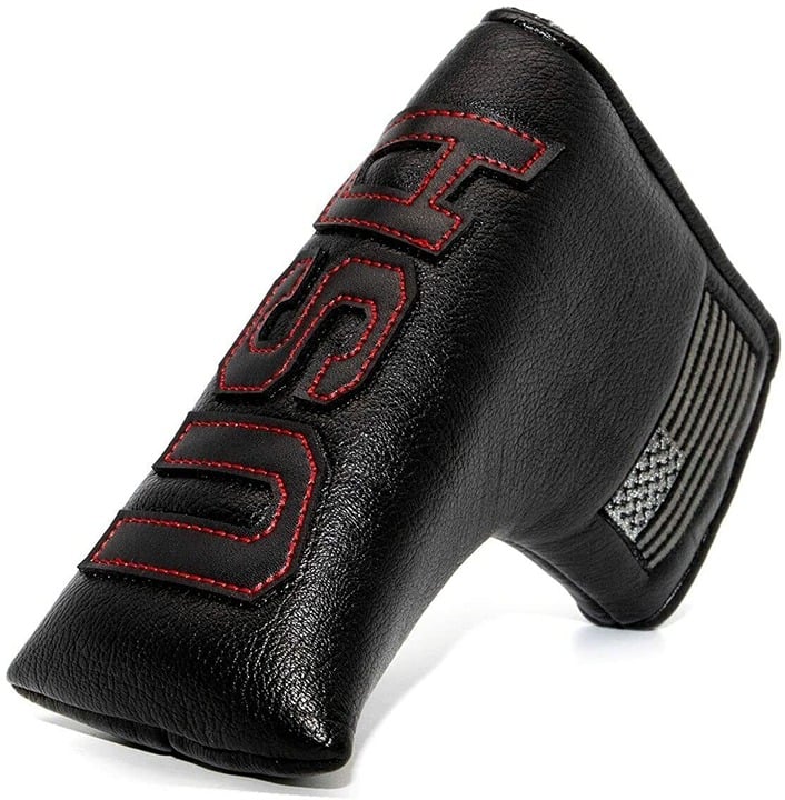 USA US Flag Blade Putter Headcover w/ Magnetic Closure Leather Golf
