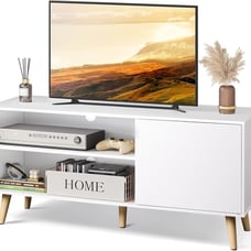 TV Stand for 55 Inch TVs, Entertainment Center with Storage Cabinet