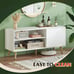 TV Stand for 55 Inch TVs, Entertainment Center with Storage Cabinet