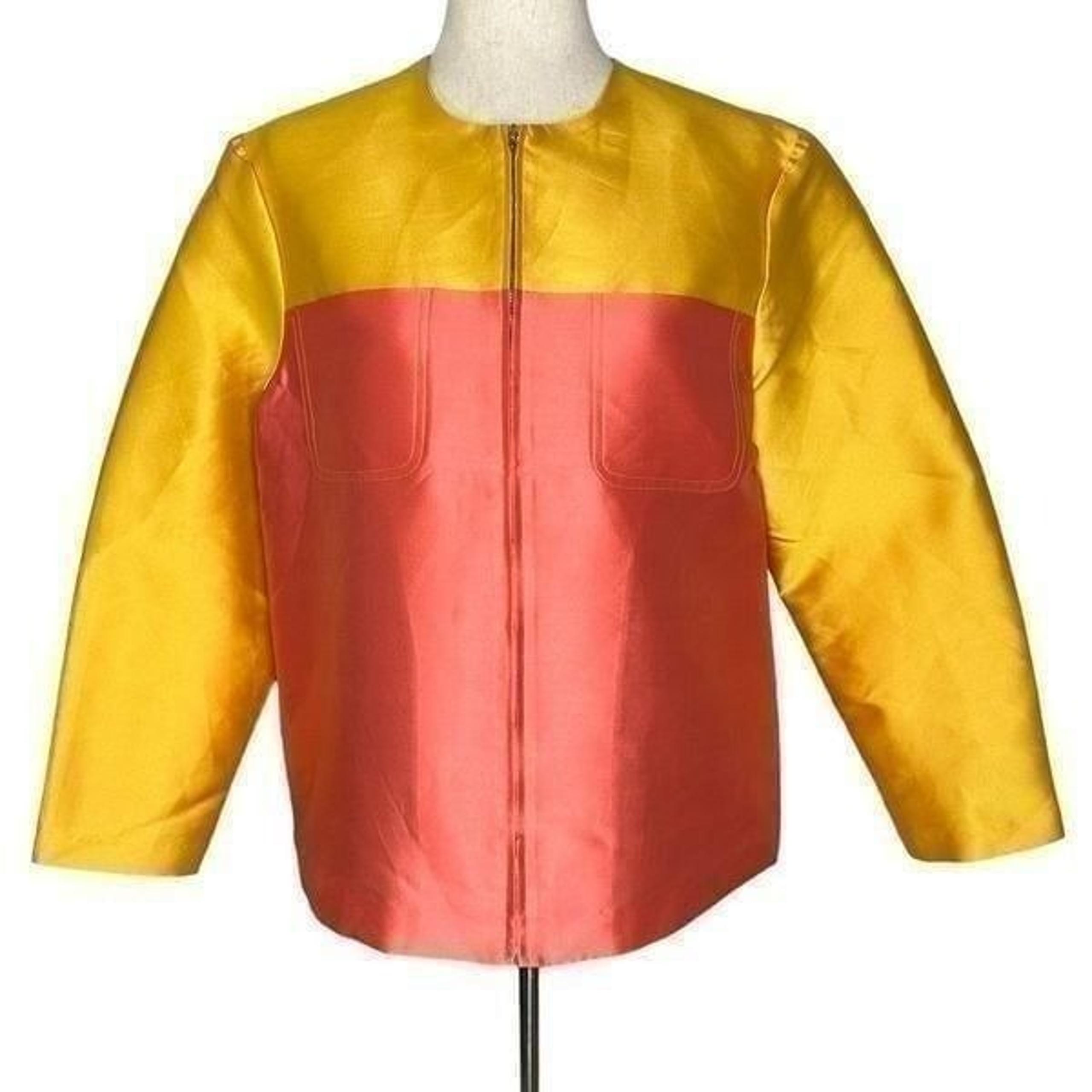 Opening Ceremony Pink and Yellow Color Block Jacket | Size L