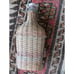 French Wicker Wrapped Glass Holy Water Bottle from Lourdes France