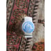French Wicker Wrapped Glass Holy Water Bottle from Lourdes France