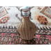 French Wicker Wrapped Glass Holy Water Bottle from Lourdes France