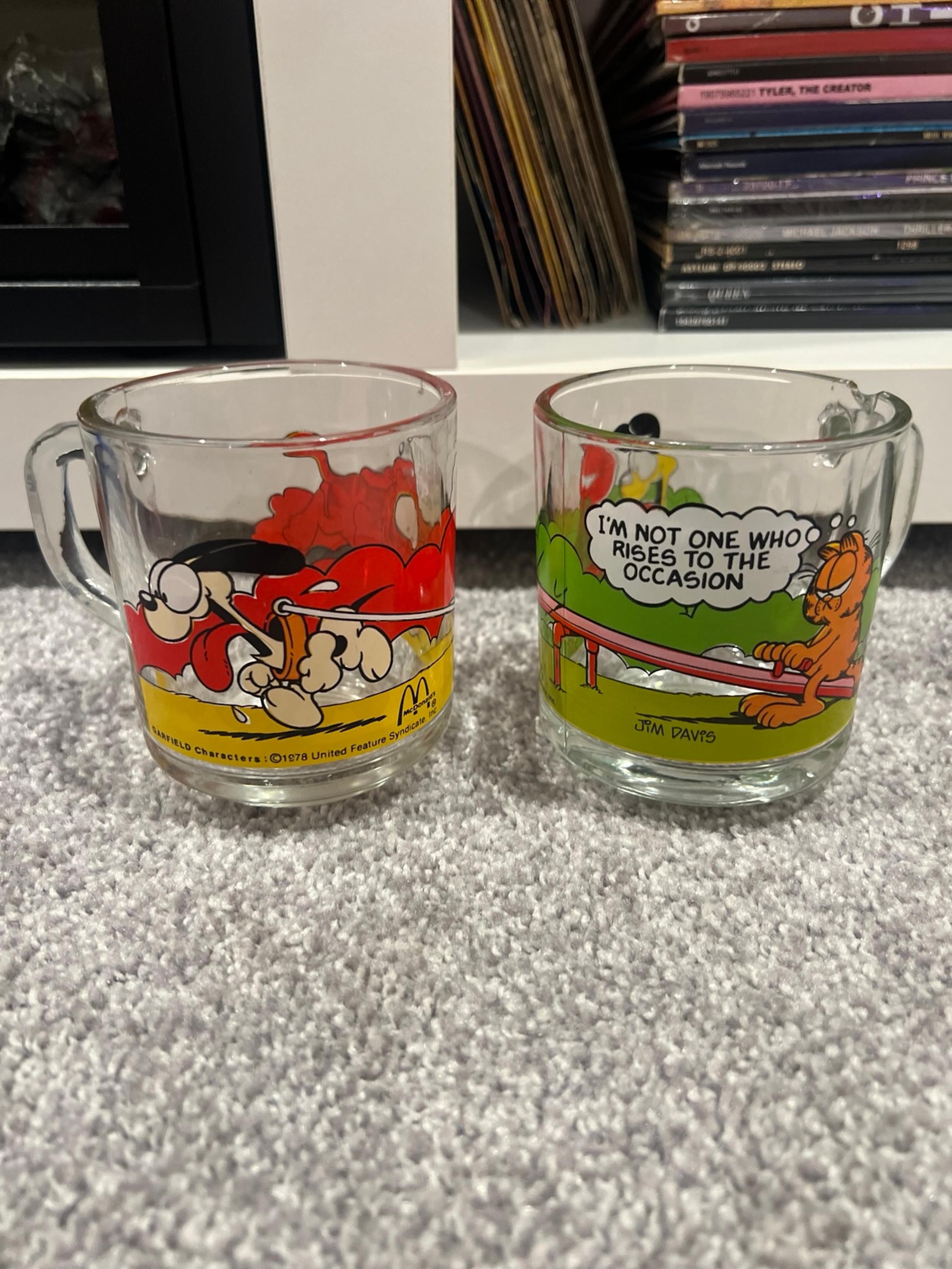 Garfield Glass Collectible Mugs