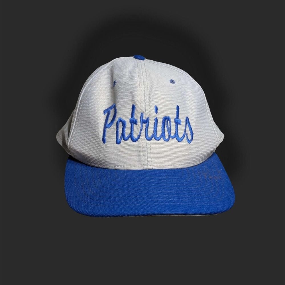 Vintage New Era Patriots Hat 80s 90s Script Snapback Adjustable