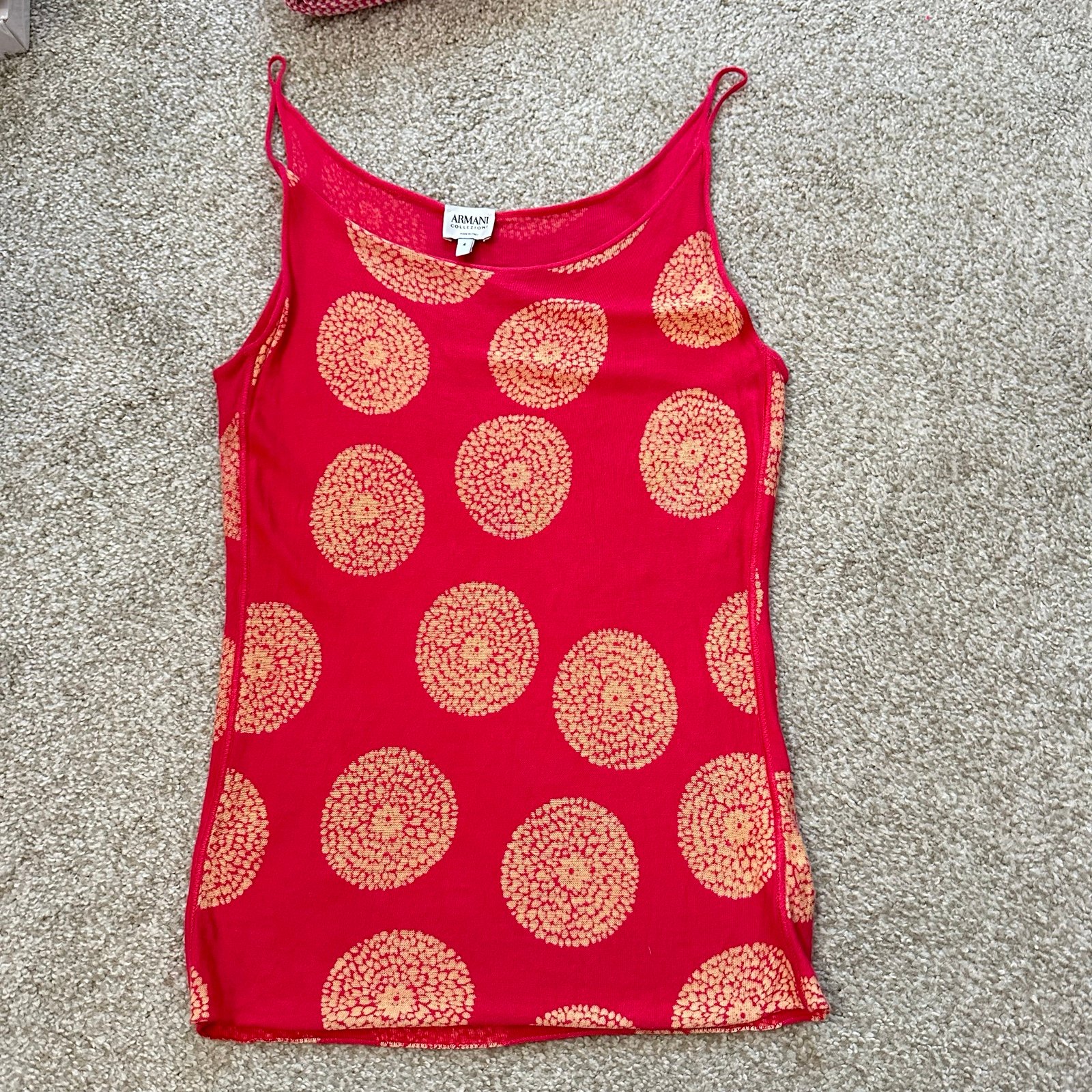 Armani Collezioni coral tank top size 4