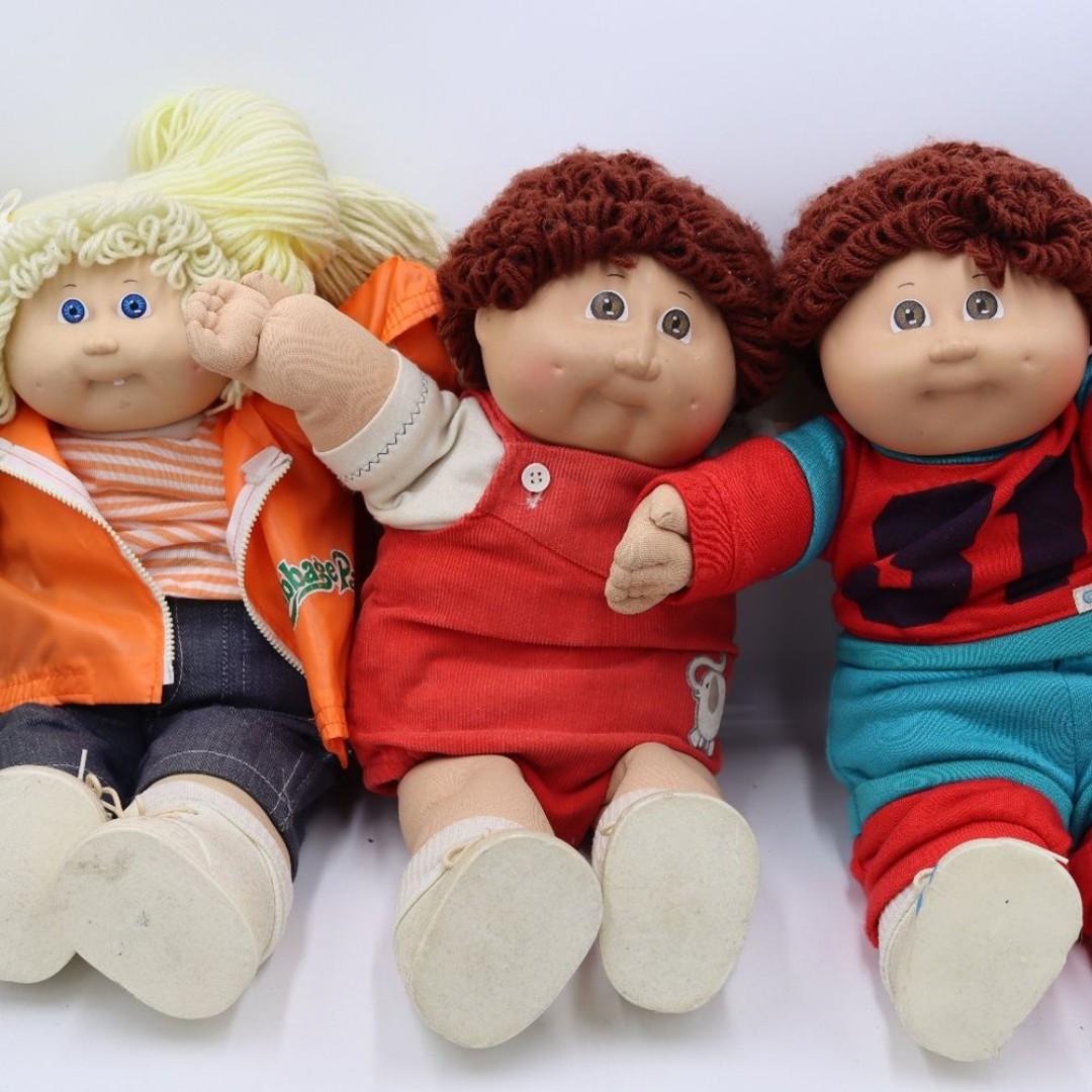 Cabbage Patch Dolls Lot of 3 1980s Dimples Blonde Blue Eyes