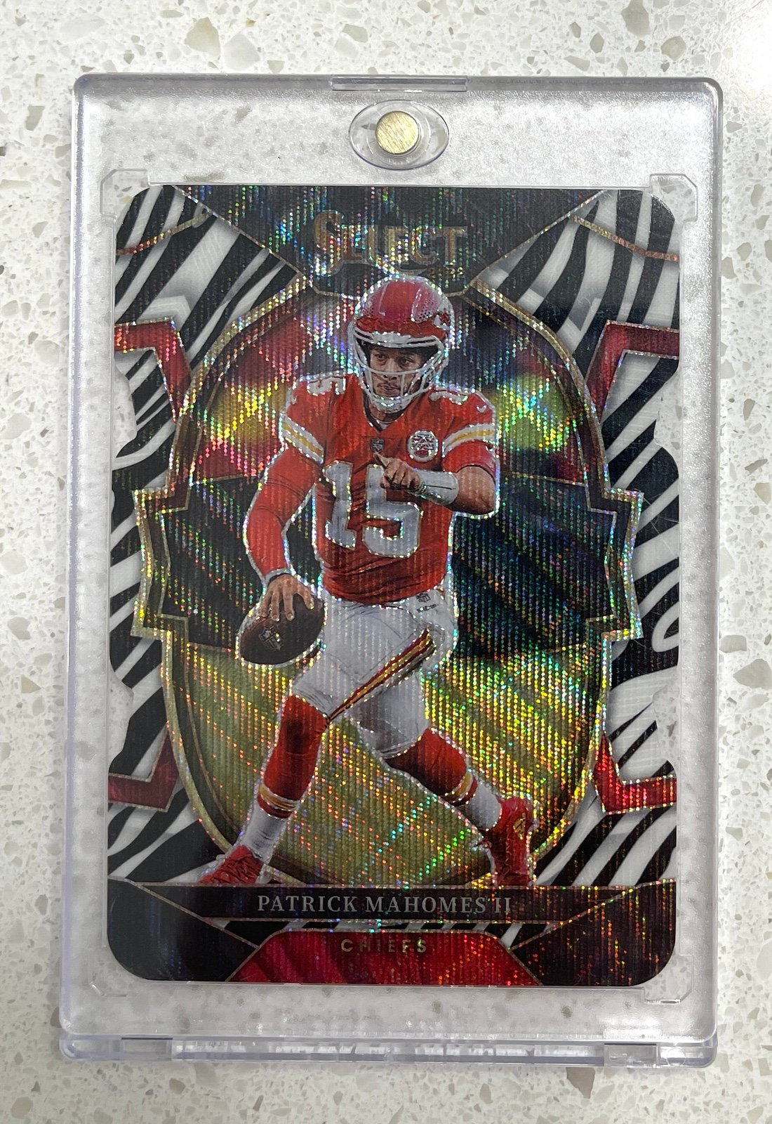 2022 Panini Select Football Patrick Mahomes Zebra Concourse Die-cut SSP