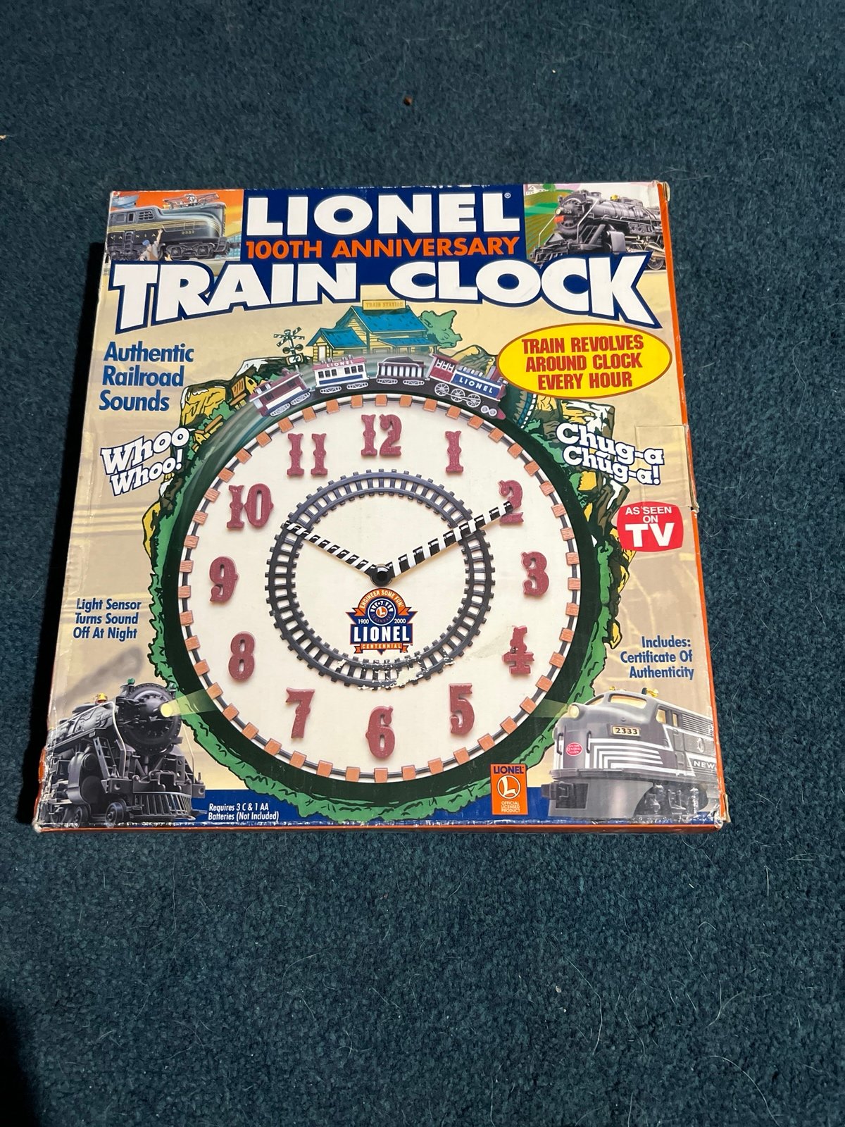 Lionel 100th Anniversary Train Clock New in Box w