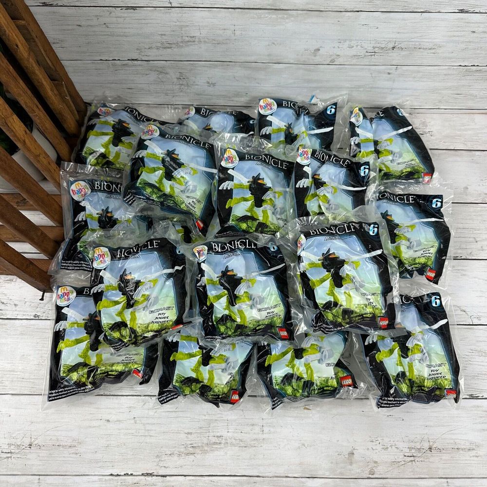 Lot of 18 LEGO Bionicle McDonalds Happy Meal Toy Green #6 GORAST Mistika 2008