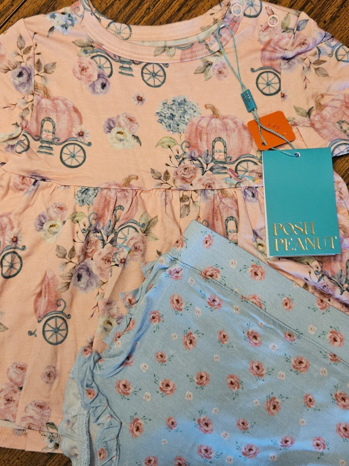 NWT! Posh Peanut pumpkin carriage bummie set 18-24m