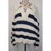Maeve By Anthropologie Polo Pullover Top Womens XL V Neck Striped Long Sleeves