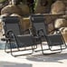 (SET OF 2) Zero Gravity Outdoor Folding Lounge Patio Chairs with Pillow Recliner