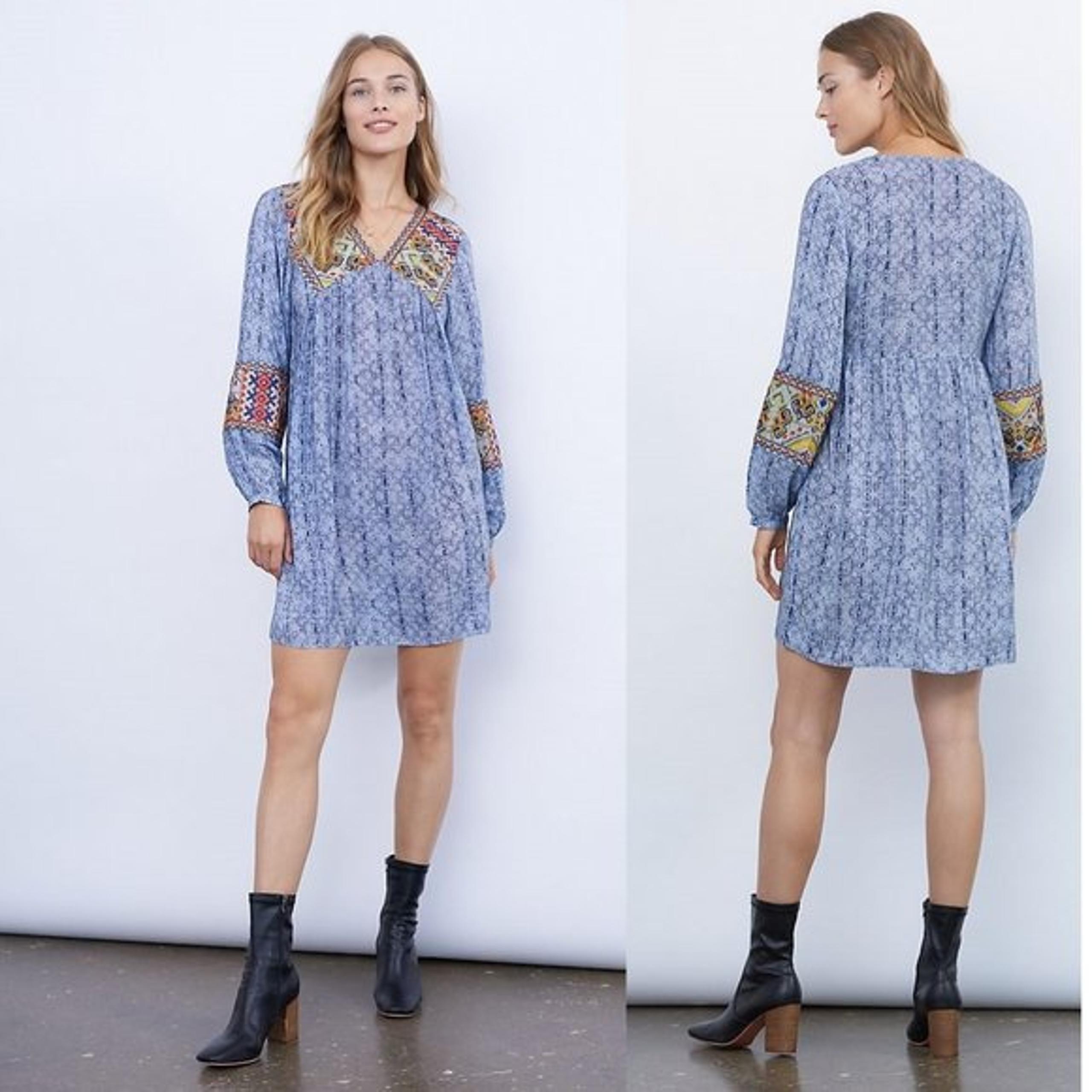 Anthropologie Linne Embroidered Tunic Dress XS new with tag