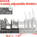 Expandable Rack for Under Cabinet with 4 DIY Storage Positions - Pan Organizer