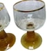 7 Roemer Amber Brown Beehive Etched Grapes Gold Trim Wine Glasses Vintage