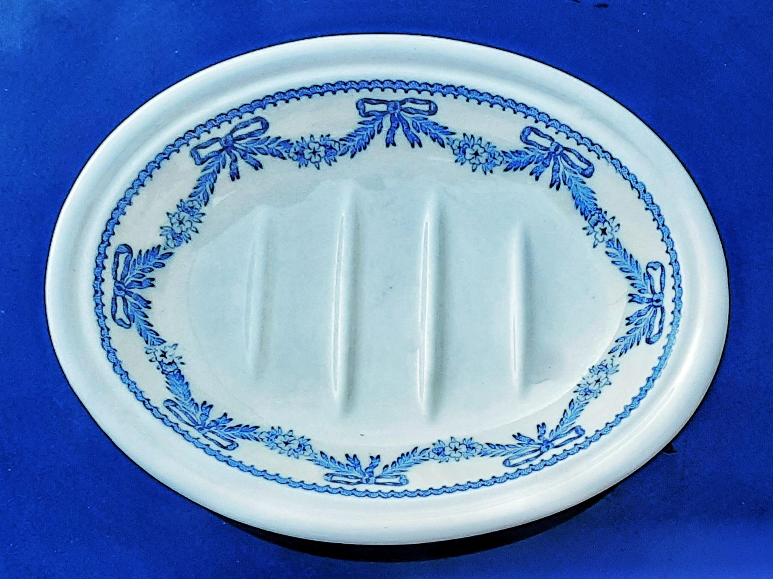 Masons blue transfer ware Victorian patt